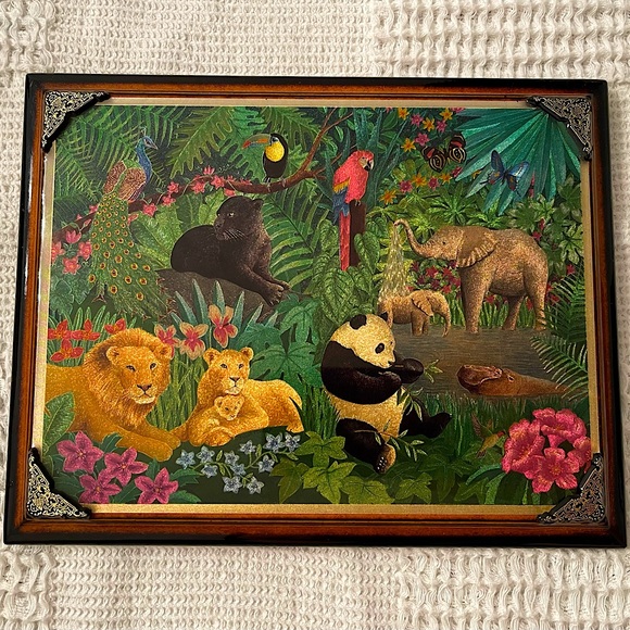 Other - Antique Vintage Paradise Art Scene Wall Decor